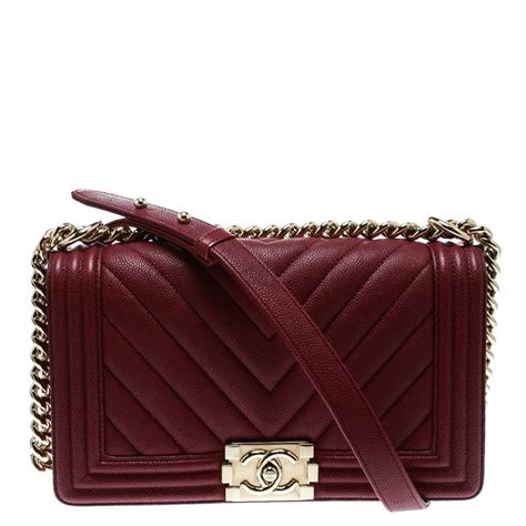 chanel boy bag chevron burgundy|Chanel boy bag for sale.